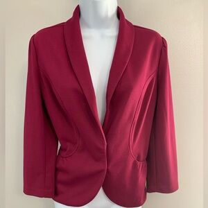Elle Maroon Women's Blazer